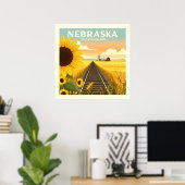 Vintag Nebraska Poster (Heimbüro)