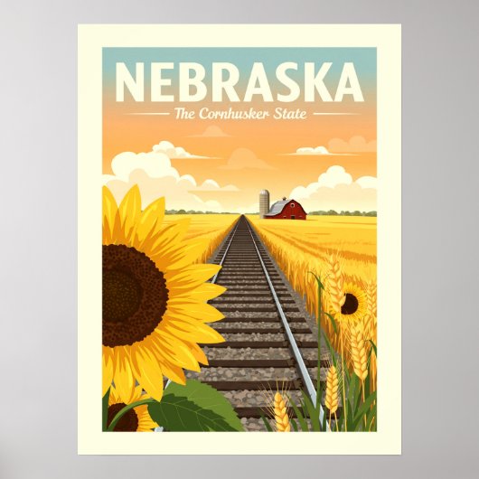 Vintag Nebraska Poster (Vorne)