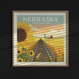 Vintag Nebraska Poster