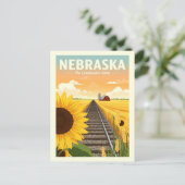 Vintag Nebraska Postkarte (Stehend Vorderseite)