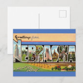 Vintag Nebraska Postkarte (Vorne/Hinten)