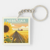 Vintag Nebraska Schlüsselanhänger (Rückseite)