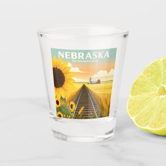 Vintag Nebraska Schnapsglas (Vorderseite)