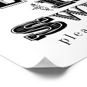 Vintag nehmen Sie eine Leckerei Hochzeitstisch-Zei Poster (Ecke)