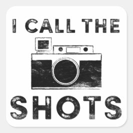 Vintag nenne ich die Shots Camera Graphic Quadratischer Aufkleber