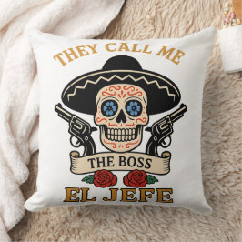 Vintag nennen sie mich El Jefe | Cinco de Mayo Vib Kissen