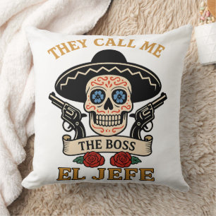 Vintag nennen sie mich El Jefe   Cinco de Mayo Vib Kissen
