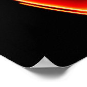 Vintag Neon Bowling Button Poster (Ecke)