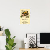 Vintag Nesting Chicks 1917 Geburtstag Poster (Heimbüro)