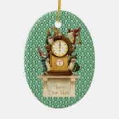 Vintag-neue Jahre-Gnome Keramikornament (Vorne)