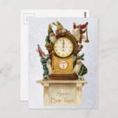 Vintag-neue Jahre-Gnome Postkarte (Vorne/Hinten)