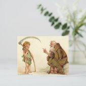 Vintag: Neujahr - Feiertagspostkarte (Stehend Vorderseite)