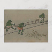 Vintag: Neujahr - Feiertagspostkarte (Vorderseite)