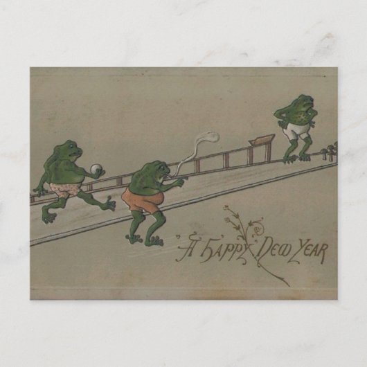 Vintag: Neujahr - Feiertagspostkarte (Vorderseite)