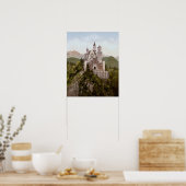 Vintag Neuschwanstein Bayern 16" x 20" Poster (Küche)