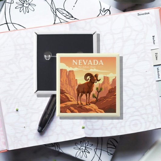 Vintag Nevada Button