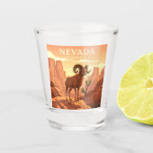 Vintag Nevada Schnapsglas (Vorderseite)