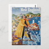 Vintag New England Travel Postcard Postkarte (Vorne/Hinten)