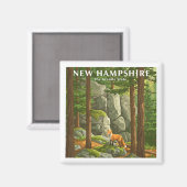 Vintag New Hampshire Magnet (Vorderseite/Rückseite)