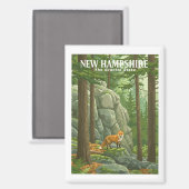 Vintag New Hampshire Magnet (Vorderseite/Rückseite)