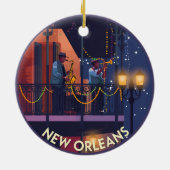 Vintag New Orleans Jazz Keramik Ornament (Hinten)