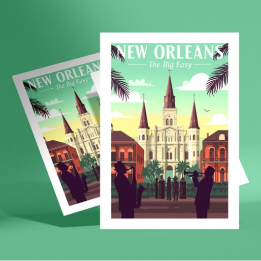 Vintag New Orleans Postkarte