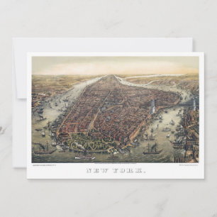 Vintag New York City, Manhattan, Brooklyn Bridge Einladung