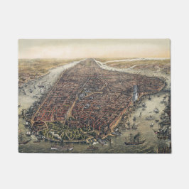 Vintag New York City, Manhattan, Brooklyn Bridge Fußmatte