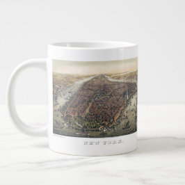 Vintag New York City, Manhattan, Brooklyn Bridge Jumbo-Tasse