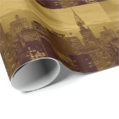 Vintag New York Manhattan Geschenkpapier (Rolleneckpunkt)
