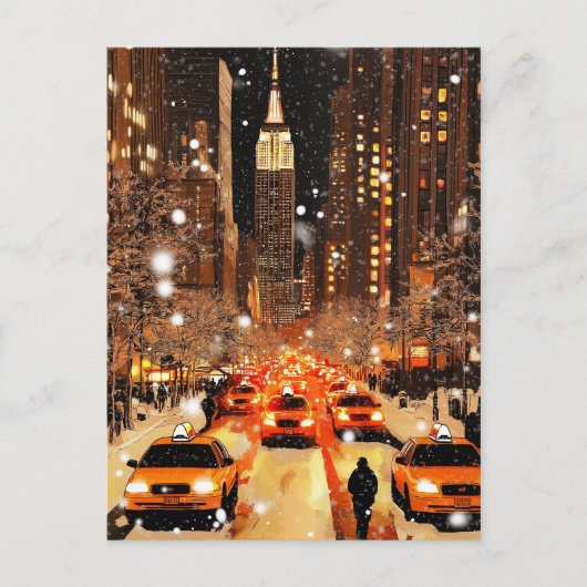 Vintag New York Manhattan Postcard Postkarte (Vorderseite)