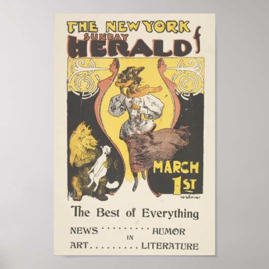 Vintag New York Sonntag Herald Cover Poster (Vorne)
