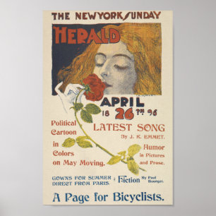 Vintag New York Sonntag Herald Cover Poster