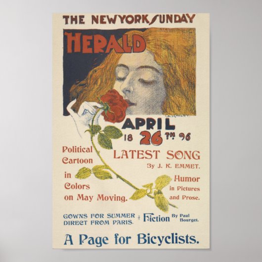 Vintag New York Sonntag Herald Cover Poster (Vorne)