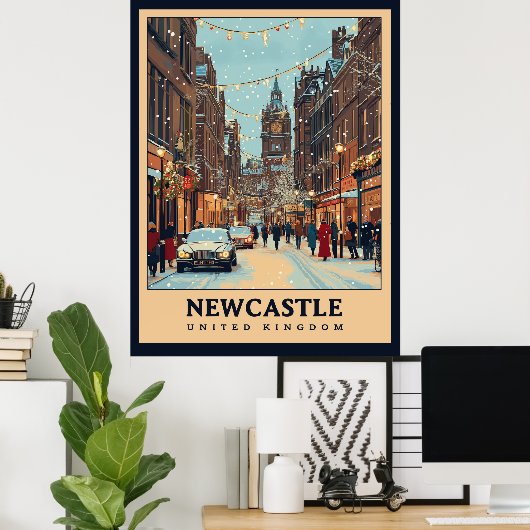 Vintag Newcastle Poster (Heimbüro)