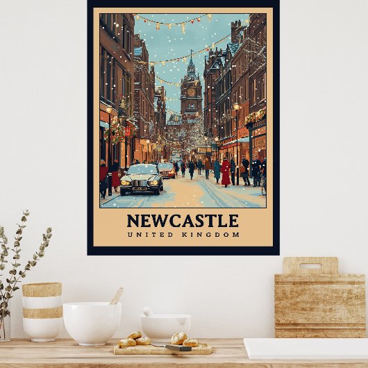 Vintag Newcastle Poster (Küche)