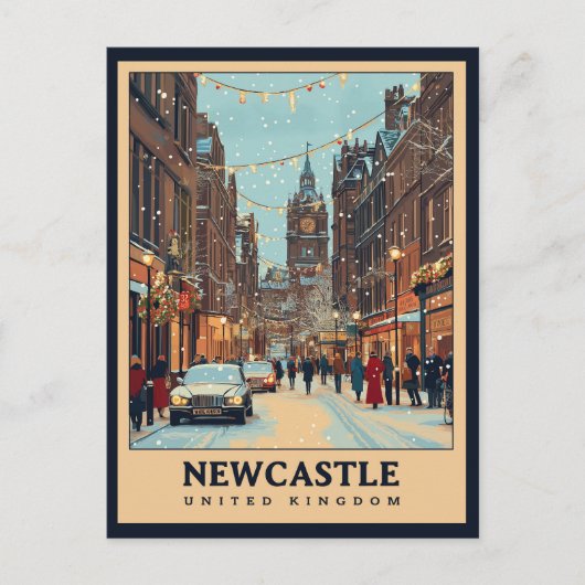 Vintag Newcastle Postkarte (Vorderseite)