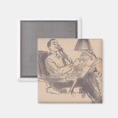 Vintag Newspaper Vater Magnet (Vorderseite/Rückseite)