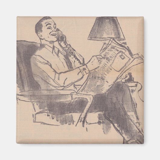 Vintag Newspaper Vater Magnet (Vorne)