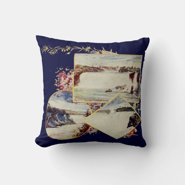 Vintag Niagara Falls Summer Kissen (Vorderseite)