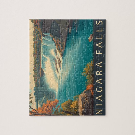 Vintag Niagara Falls Travel Puzzle (Vertikal)