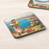 Vintag Nice Reine Cote D'Azur Getränkeuntersetzer (Linke Seite)