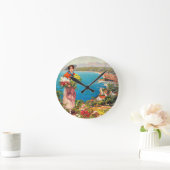 Vintag Nice Reine Cote D'Azur Runde Wanduhr (Zuhause)