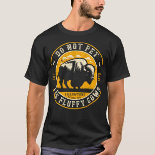 Vintag nicht mit den fließenden Kühen Yellowstone T-Shirt