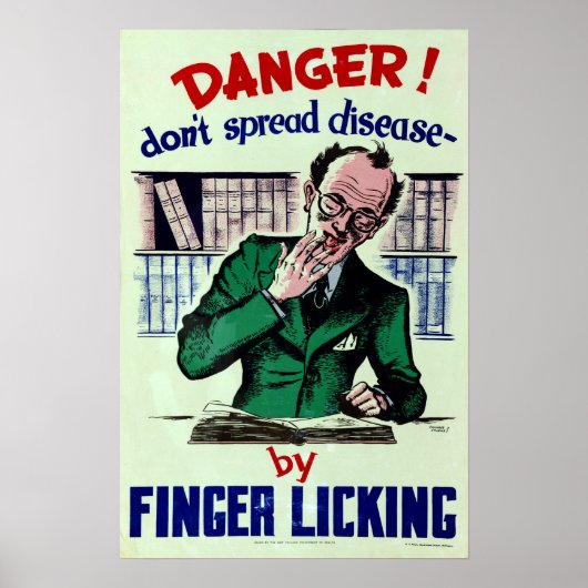 Vintag nicht verbreiten Krankheit Poster (Vorne)