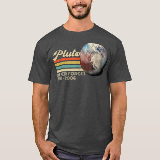 Vintag nie vergessen Pluto Stil Retro Space Funny T-Shirt