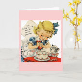 Vintag Niece Birthday Grußkarte Karte (Gelbe Blume)