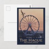 Vintag Niederlande Das Haager Riesenrad Postkarte (Vorne/Hinten)