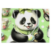 Vintag Niedlich Baby Panda Große Geschenktüte (Rückseite)
