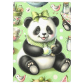 Vintag Niedlich Baby Panda Klemmbrett (Rückseite)